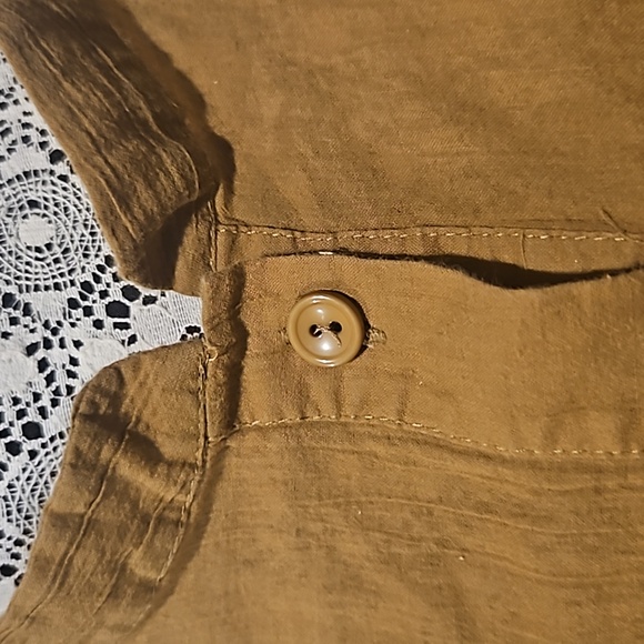 Gershon Bram Cotton Manndarin Collar Summer Top - Picture 4 of 10